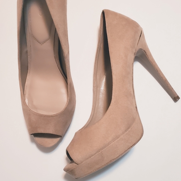 Aldo Suede Peep Toe  Heels - Picture 4 of 6
